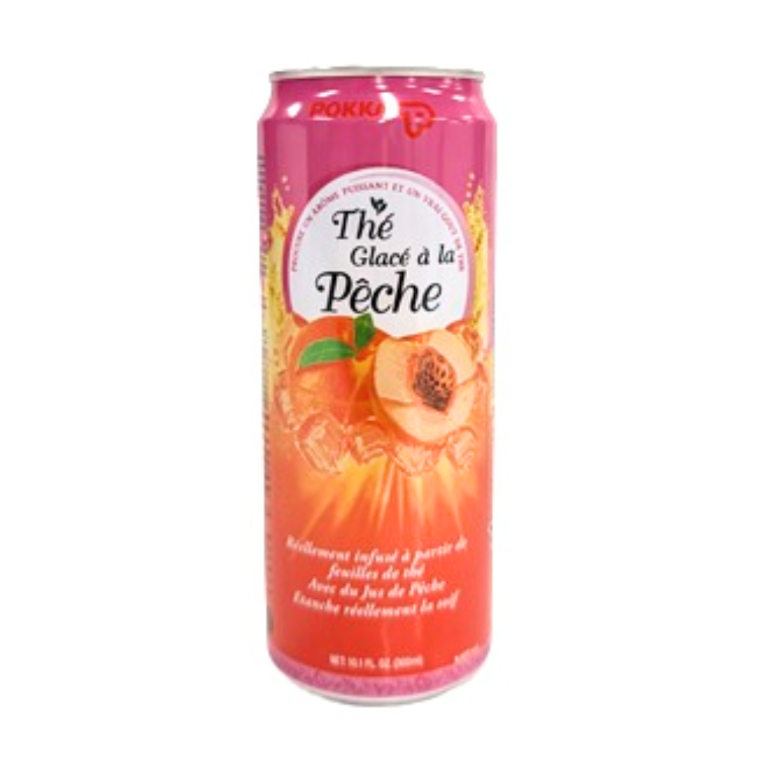 POKKA Peach Tea Sleek Can 300ml×24ea