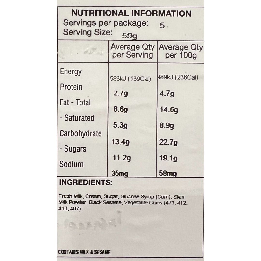 New Black Sesame Ice Cream 500ml