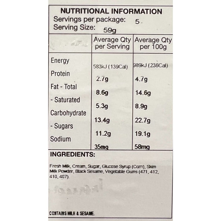 New Black Sesame Ice Cream 500ml