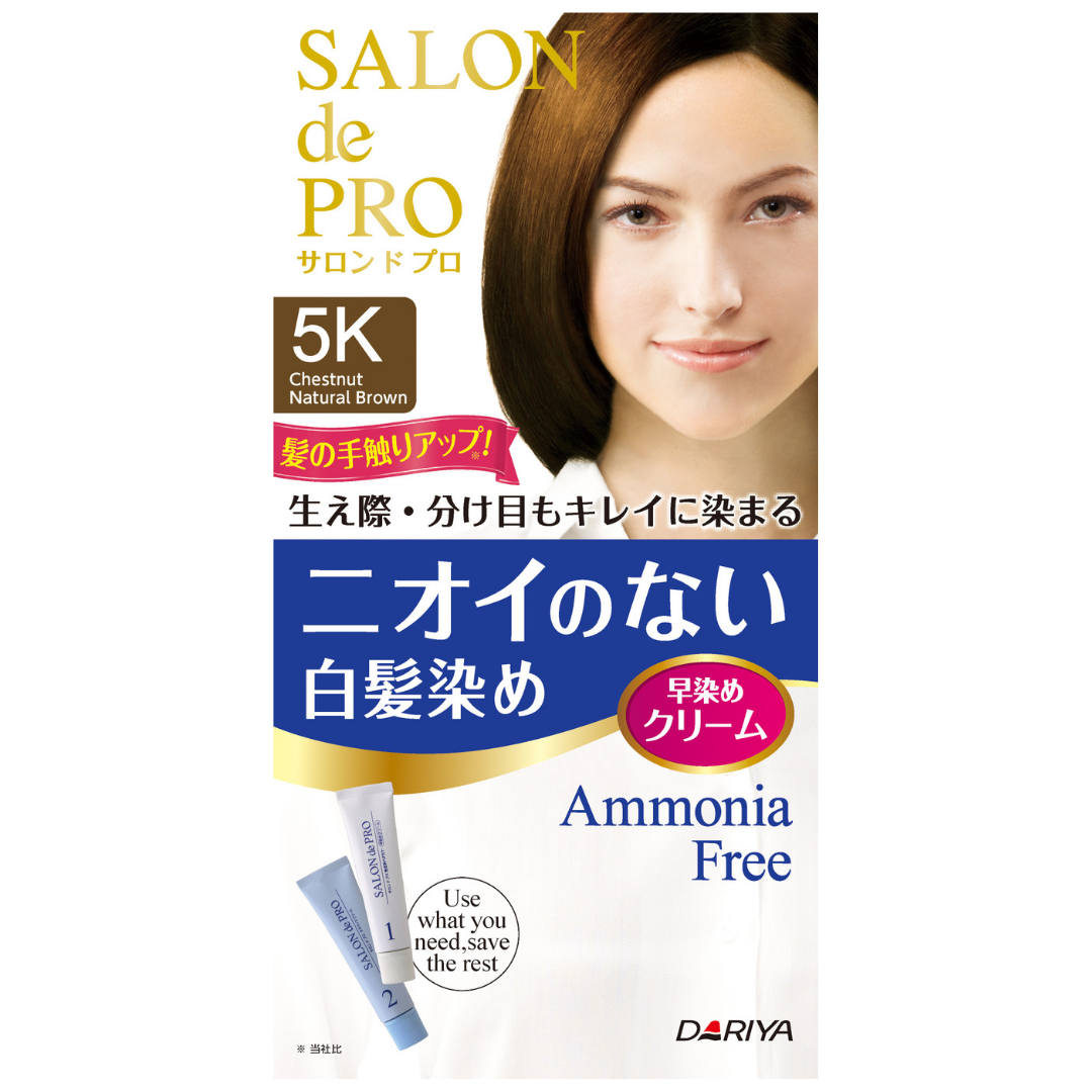 SALON de PRO Unscented Grey Hair Dye Cream 5K Chestnut Natural Brown